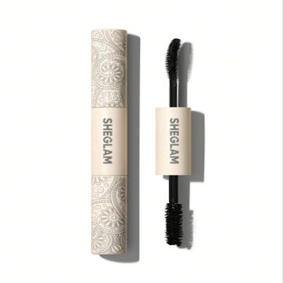 SHEGLAM 2-in-1 Black Volumizing and Lengthening Washable Mascara, Long-Lasting Double-Ended Tubing Eye Makeup