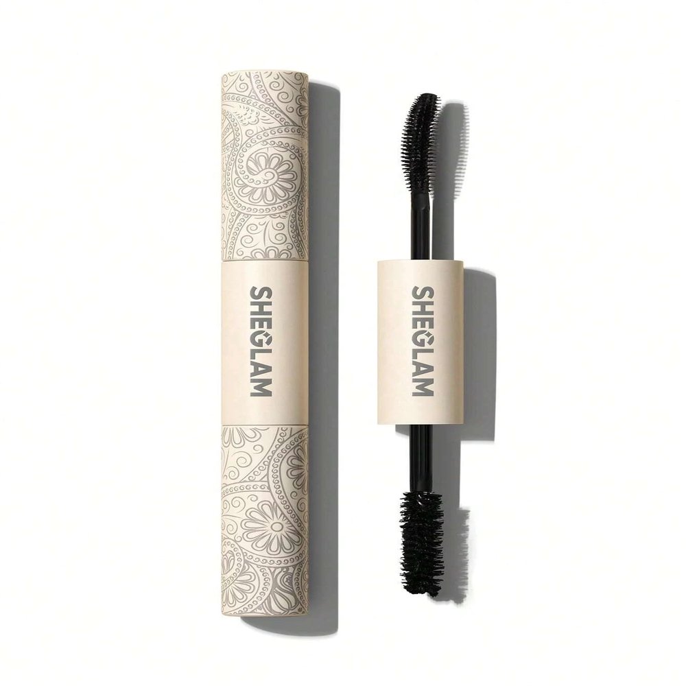 SHEGLAM 2-in-1 Black Volumizing and Lengthening Washable Mascara, Long-Lasting Double-Ended Tubing Eye Makeup