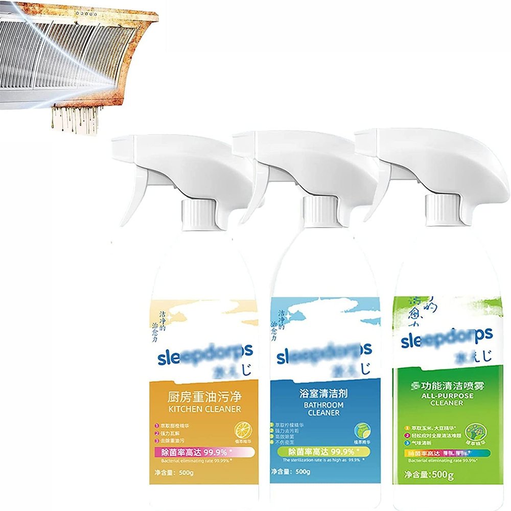 Fourpeopeo Multifunctional Foam Cleaner – Kitchen Grease & Bathroom Descaler (Kitchen)