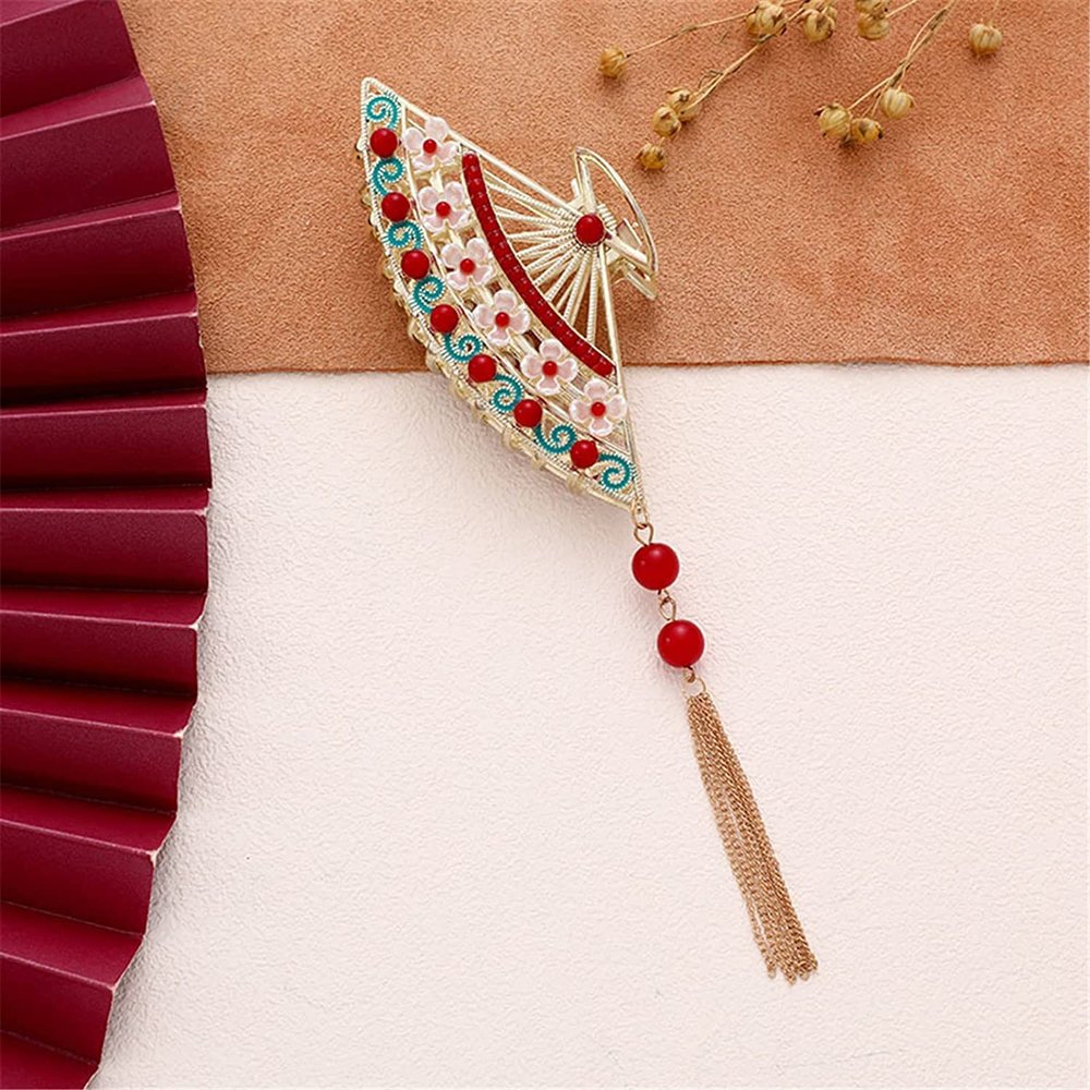 Claw Hair Clips, Tassel Shark Hair Clips for Women, Style 05, Color 5/3