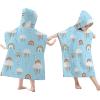 Kids' Hooded Towel Poncho with 3D Elephant Print, Unisex Terrycloth Changing Robe view 1