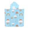 Kids' Hooded Towel Poncho with 3D Elephant Print, Unisex Terrycloth Changing Robe view 2