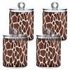 Quteprint 4-Piece Giraffe-Print Q-Tip Holder Set view 2