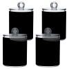 Quteprint Q-Tip Holder Dispenser, Black/Transparent Plastic, 2-Pack view 2
