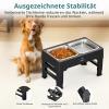Elevated Dog Bowl, 4 Heights, 2 Stainless Steel Bowls, 1.6 L view 3