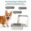 Elevated Dog Bowl, 4 Heights, 2 Stainless Steel Bowls, 1.6 L view 4