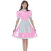 JQYTEN Halloween Sissy French Costume for Women, Gothic Lolita Dress, Sexy Anime Cosplay Short-Sleeve Maid Uniform, Plus Size view 3