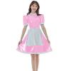 JQYTEN Halloween Sissy French Costume for Women, Gothic Lolita Dress, Sexy Anime Cosplay Short-Sleeve Maid Uniform, Plus Size view 3