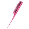 Teasing Comb, Hair Styling and Sectioning Comb, 3-Tier, Antistatic, Pink view 1