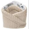 Medi Partners Minky Cotton Swaddle Blanket, 75 x 75 cm, Mint Zoo with Beige Minky view 2