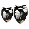 2-Pack Dog Bandanas with Abstract Floral Pattern view 1