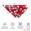 2-Pack Dog Bandanas, Grunge White Skull on Red Background, for Small, Medium, and Large Dogs, Puppies, and Cats view 2