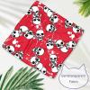 2-Pack Dog Bandanas, Grunge White Skull on Red Background, for Small, Medium, and Large Dogs, Puppies, and Cats view 3