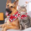 2-Pack Dog Bandanas, Grunge White Skull on Red Background, for Small, Medium, and Large Dogs, Puppies, and Cats view 4