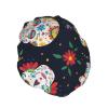 Reusable Mexican Sugar Skull Shower Caps for All Hair Lengths view 2