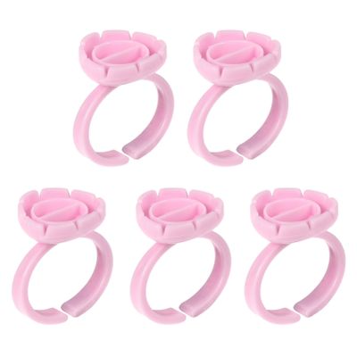 FRCOLOR 300-Piece Eyelash Extension Pigment Cup Rings, Adjustable, Portable and Lightweight