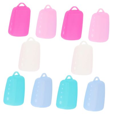LALAFINA Silicone Toothbrush Caps, 10-Pack, for Travel and Camping
