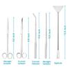 5-in-1 Aquarium Aquascaping Tool Set, Stainless Steel, for Beginners, Light Silver view 2