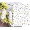 Watercolor Flower & Petal Nail Stickers, 3D Gold Butterflies, Self-Adhesive, Han640 view 1
