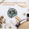 Vnurnrn Artistic Flower Petals Botanical Makeup Mirror for Handbags, Foldable Compact Travel Mirror view 4