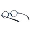 KoKoBin Retro Round Reading Glasses for Men and Women, TR90 Full-Rim, Blue, +3.5 Diopters view 4
