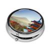 Japan Mount Round Pill Box, 3 Compartments, Portable Pill Organizer for Purse or Pocket view 2