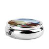 Japan Mount Round Pill Box, 3 Compartments, Portable Pill Organizer for Purse or Pocket view 3
