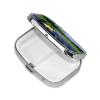 Square Pill Case with 2 Compartments, Portable, Cute Organizer for Bags, Wallets, Medicine, Tablets, and Vitamins view 2