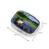 Square Pill Case with 2 Compartments, Portable, Cute Organizer for Bags, Wallets, Medicine, Tablets, and Vitamins view 3