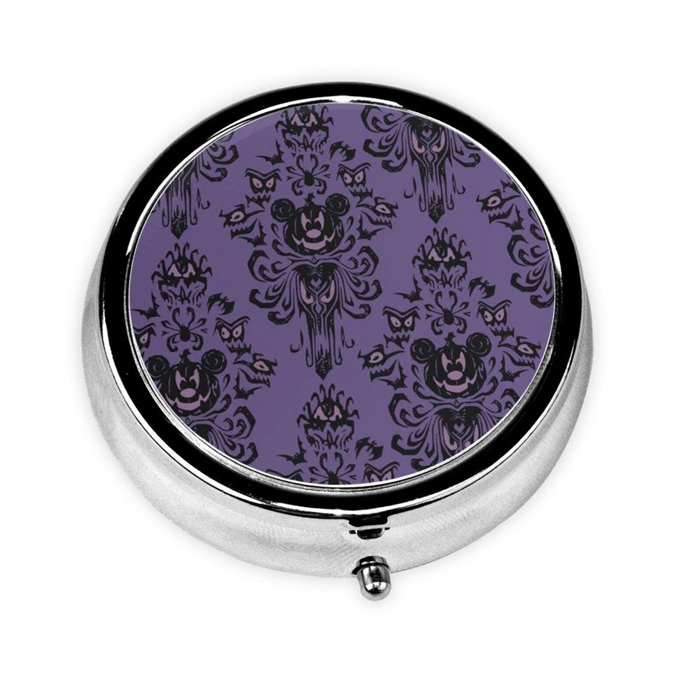 Haunted Mansion Horror Round Pill Box with 3 Compartments