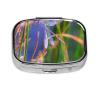 Portable Square Pill Box, Green Frog on Grass Design view 1