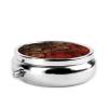 Round Gold Damask Pill Box with 3 Compartments view 3