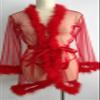 ZLZNX Women's Sexy Feather Tulle Lingerie Set, Nightgown and Robe, 003, XL view 2