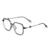 NOVESIXTDAT Extra-Wide Blue-Light-Blocking Reading Glasses, Large Square Frame for Women, Shatter-Resistant, Clear-Gray, +0.00 view 1