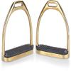 Equinate Luna Stirrup 12 cm Gold - With Anti-Slip Rubber Tread - for Adults and Children - 2 Pcs. view 2