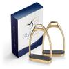 Equinate Luna Stirrup 12 cm Gold - With Anti-Slip Rubber Tread - for Adults and Children - 2 Pcs. view 4