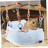 BCOATH Hanging Hamster Bed for Cages, Warm Flannel, Blue view 2