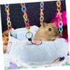 BCOATH Hanging Hamster Bed for Cages, Warm Flannel, Blue view 3