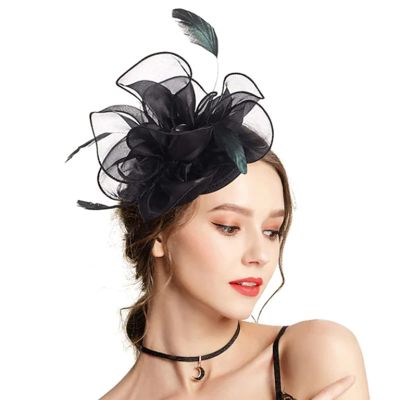 MILAX Women's Elegant Feather Fascinator Headband