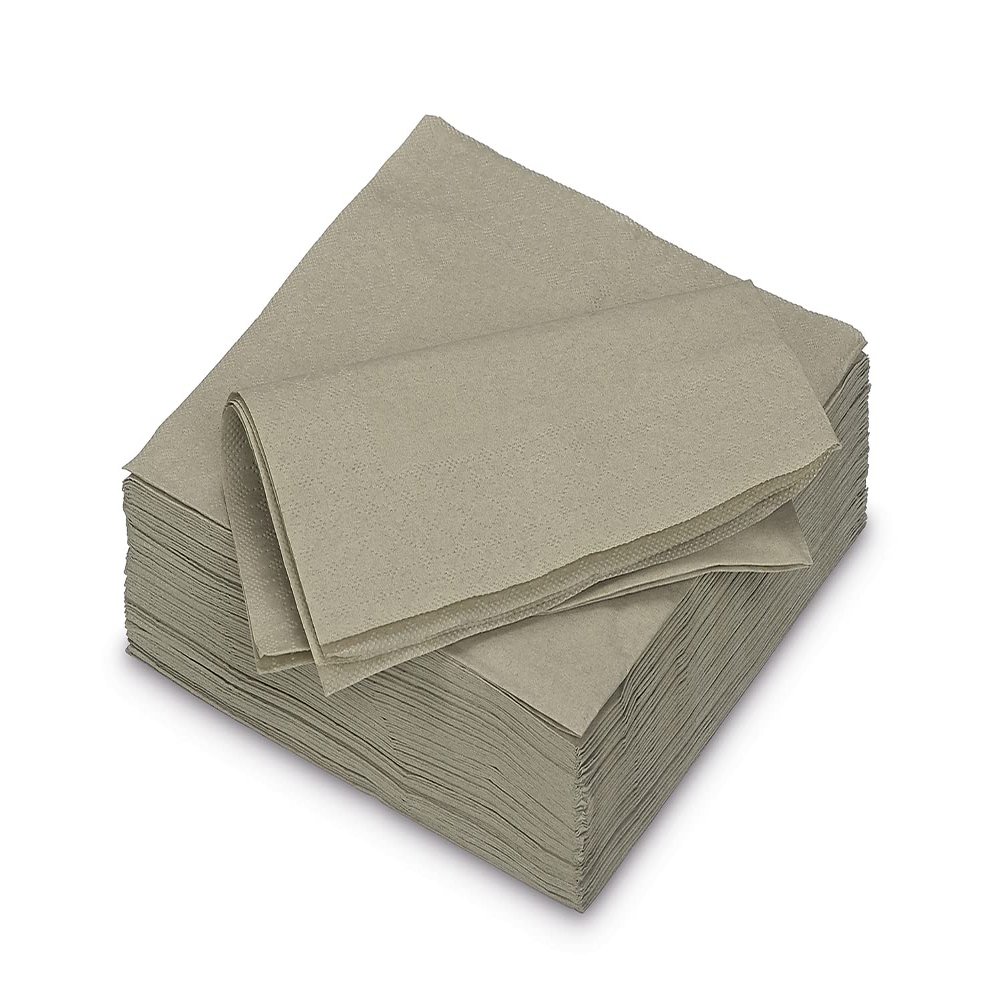 Paper Cocktail Napkins 25 x 25 cm, 50 Count, Taupe, 2-Ply