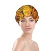 Reusable Waterproof Shower Cap for Women with Long Hair view 3