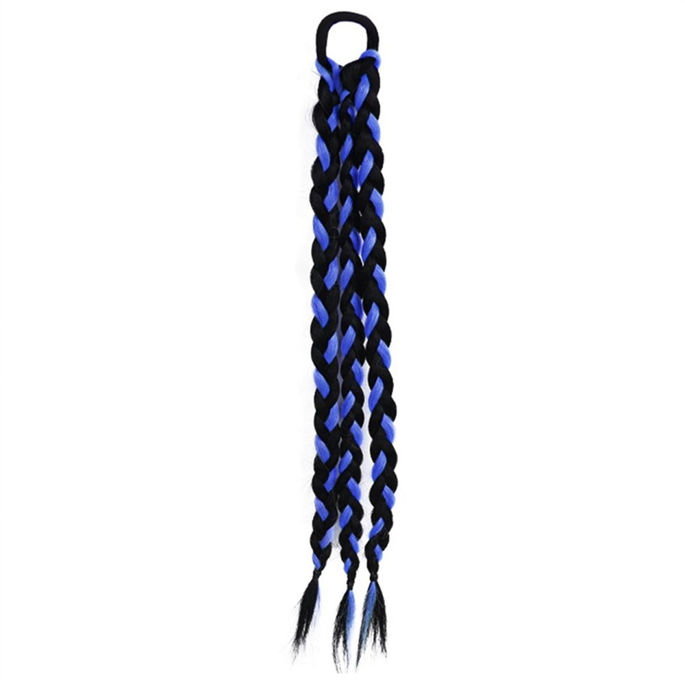 Ponytail Hair Extension with Elastic Band, Long Braided Synthetic Ponytail Hairpiece