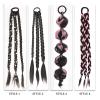 Ponytail Hair Extension with Elastic Band, Long Braided Synthetic Ponytail Hairpiece view 3