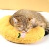 TITA-DONG Cute Cat Pillow for House Cats, Soft Plush Cat Comfort Pillow, U-Shaped Half Donut Neck Support Pillow, Dog Bed, Puppy Pillow (Yellow) view 3
