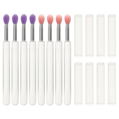 8 Silicone Makeup Applicators for Eyeshadow and Lipstick with Covers