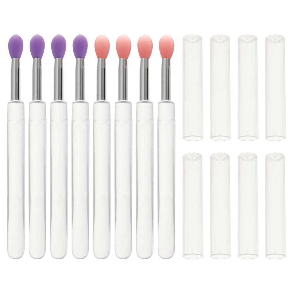 8 Silicone Makeup Applicators for Eyeshadow and Lipstick with Covers