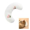 TITA-DONG Cute Cat Pillow for House Cats, Soft Plush Calming Cushion, U-Shaped Half Donut Neck Support Pillow, Dog Bed, Puppy Pillow (White) view 1