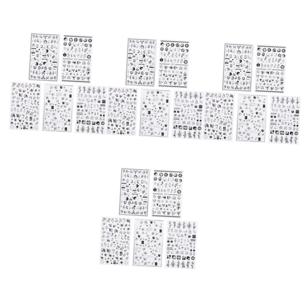 Beaupretty 40-Sheet Flower Nail Art Stickers, Cute 3D Adhesive Decals for Fall and Winter