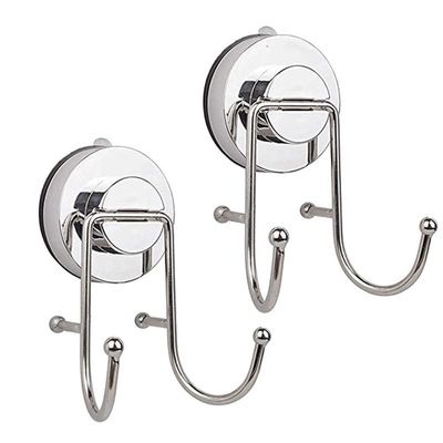 Towel Holders, 2-Pack, Silver Suction Hooks