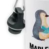 Mr. & Mrs. Panda Personalized Kids' Water Bottle, Penguins Cuddling, with Name Engraving view 3